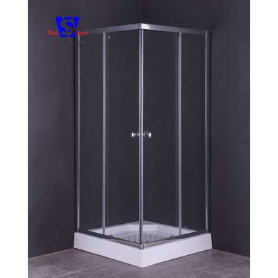 90x90cm Modern glass shower enclosure,electroplate corner bathroom shower box,circular shower enclosure