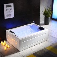 2persons colorful waterfall massage bathtub