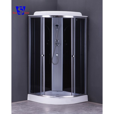 95x95x215cm Accessories Shower Room Cabin,Black Glass Shower Cabin,Bath Shower Cabin